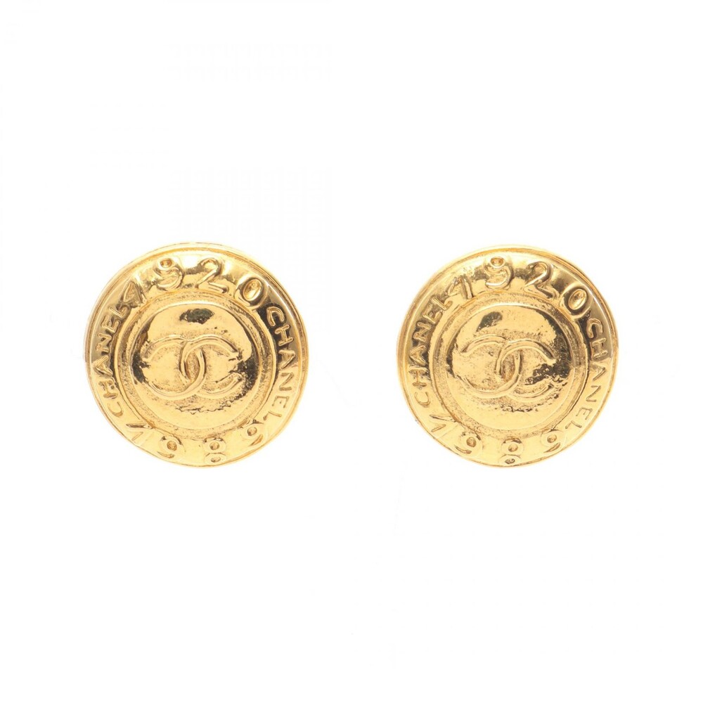 Chanel Coco Mark Round Earring Gold #272737C51B